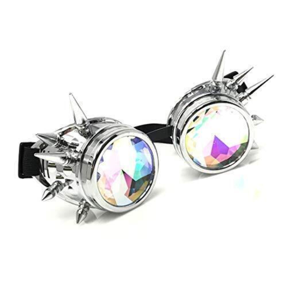 1473 Crystal Rainbow Kaleidoscope Rave Glasses Steampunk Goggles outfits